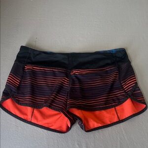 lululemon athletica Black and Red Athletic Shorts